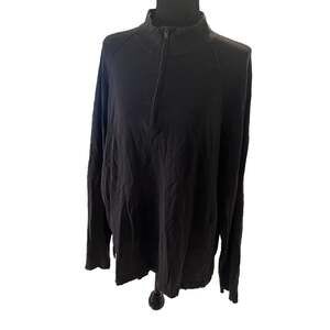 Standard James Perse Men's Charcoal Grey Quarter-Zip Pullover Size 3